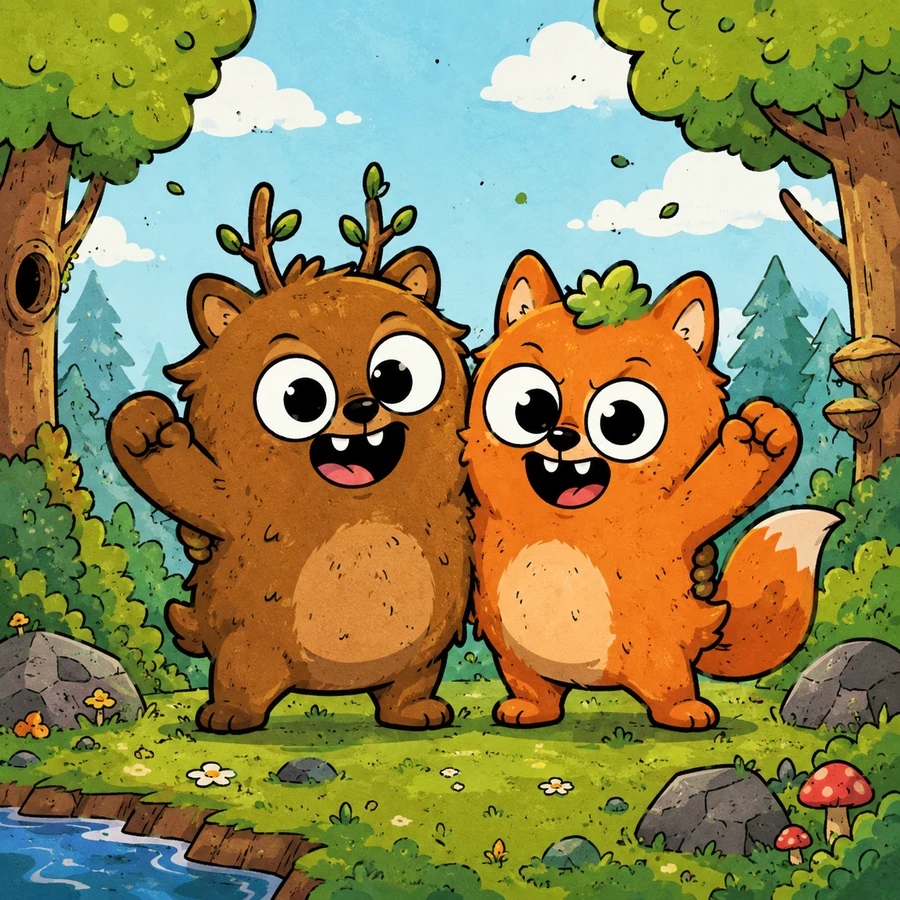 ภาพปกเกม สองพี่น้องตะลุยป่า